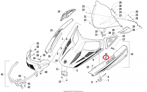 Наклейка боковины капота Arctic Cat 9611-462