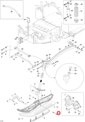 Болт крепления лыжи BRP M40225
