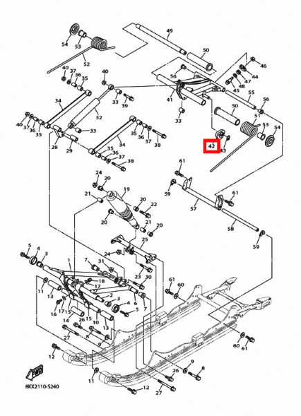 Опора пружины Yamaha 8ES-47447-00-00