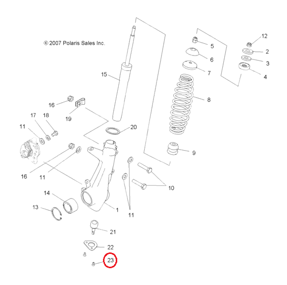 Болт крепления шаровой Polaris 7512284