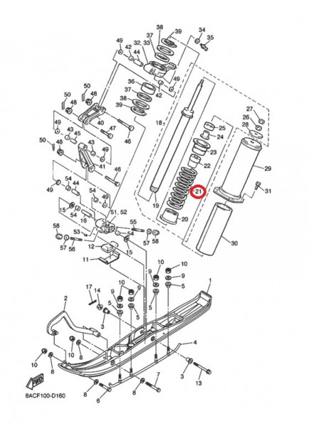 Пружина Yamaha 90501-75612-00