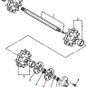 Корпус подшипника вала трака SP1 SM-04249 Yamaha VK540
