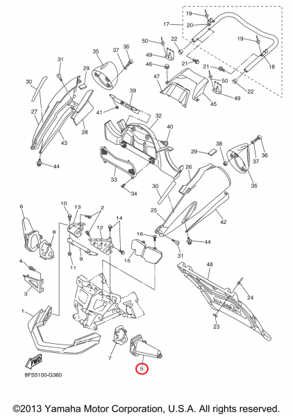 Пыльник Yamaha 8FU-2198F-01-00