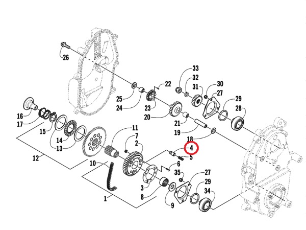 Палец пружинки звезды КПП Arctic Cat 0602-133