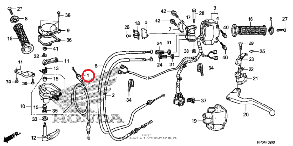 Трос газа Honda 17910-HP6-A00