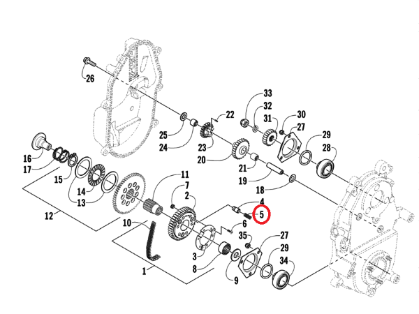 Пружинка звезды КПП Arctic Cat 0602-138