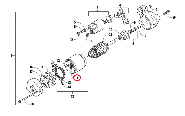 Пружинка щетки стартера Arctic Cat 3006-248