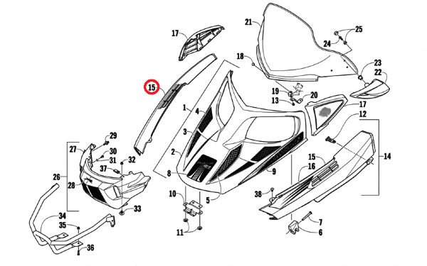 Панель боковины Arctic Cat 5606-356