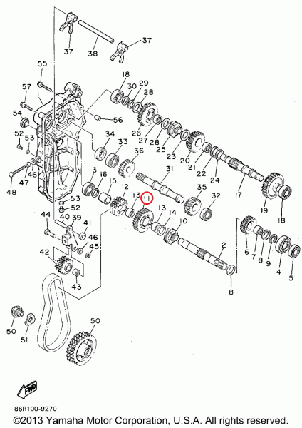 Шестерня Yamaha 8AT-17131-00-00