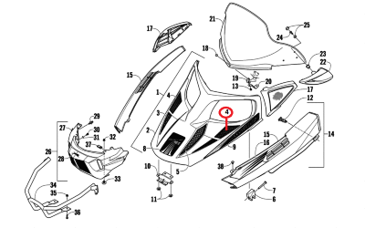 Решетка вентиляции Arctic Cat 4606-641