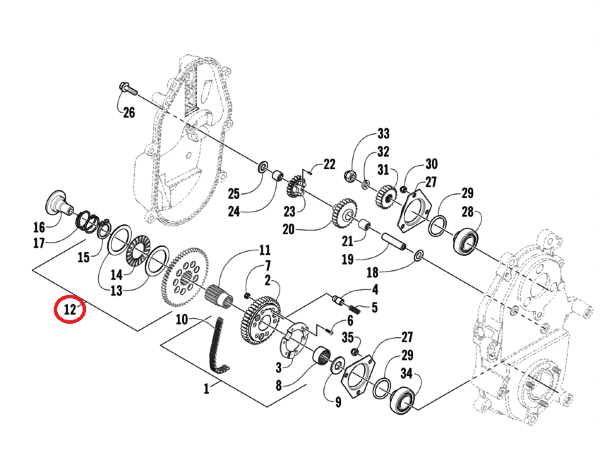 Шестерня КПП Arctic Cat 0702-048