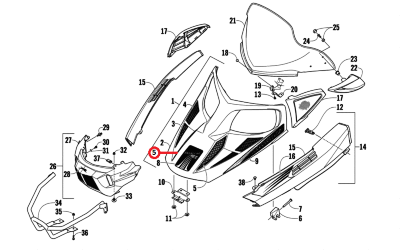Решетка вентиляции Arctic Cat 4606-614