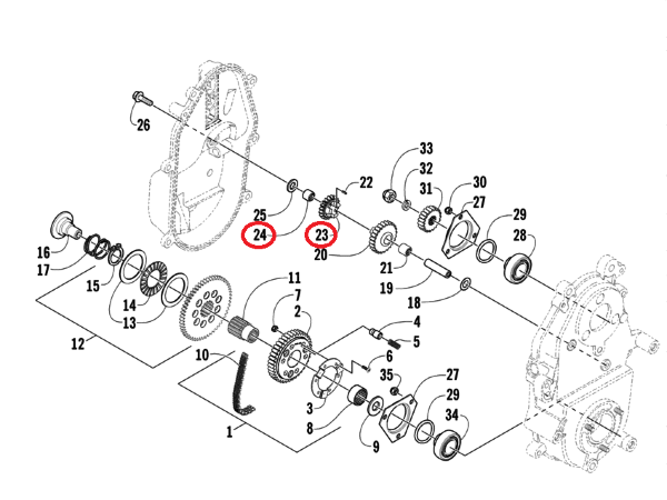 Шестерня КПП Arctic Cat 0702-366