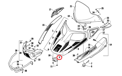 Решетка вентиляции Arctic Cat 4606-615