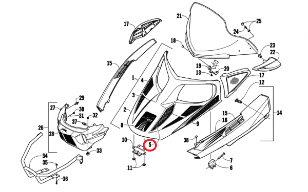 Решетка вентиляции Arctic Cat 4606-615