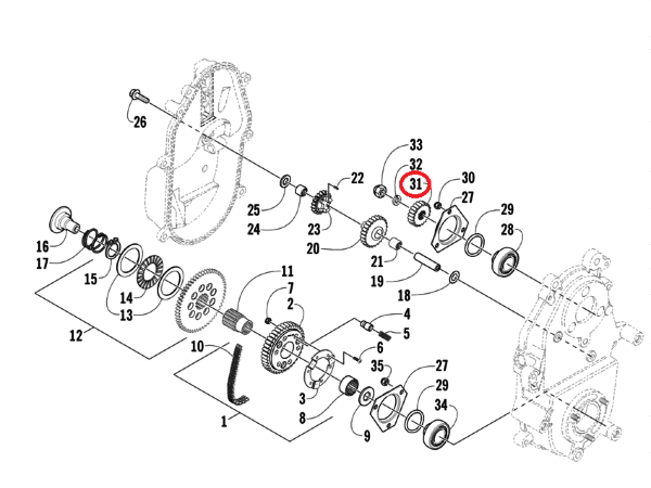 Шестерня КПП Arctic Cat 0602-995