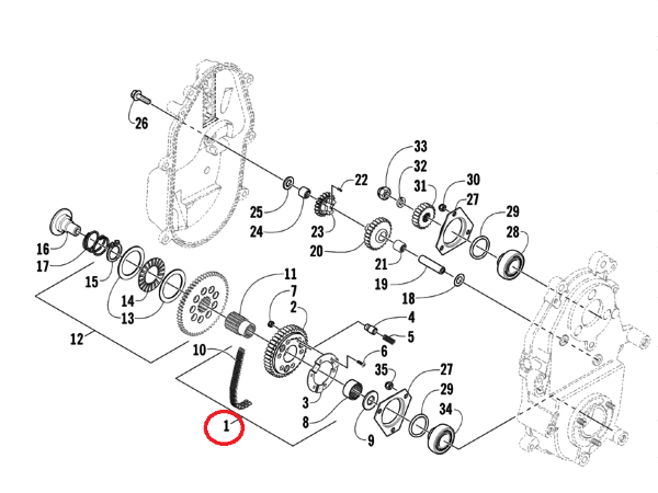Шестерня КПП Arctic Cat 0702-630