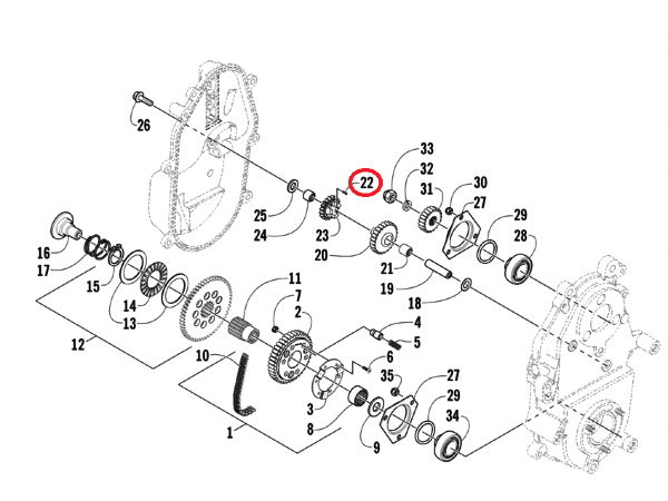 Демпфер шестерни КПП Arctic Cat 0602-366