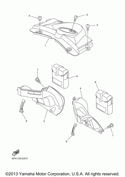 Панель под приборы Yamaha 8FN-77711-00-00