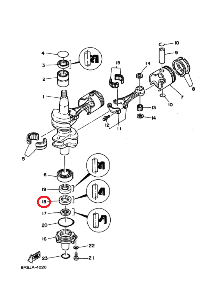 Сальник коленвала Yamaha 93101-28M19-00