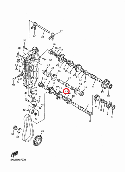 Подшипник КПП Yamaha 93317-32241-00