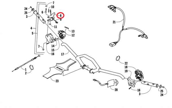 Курок газа Arctic Cat 0609-795